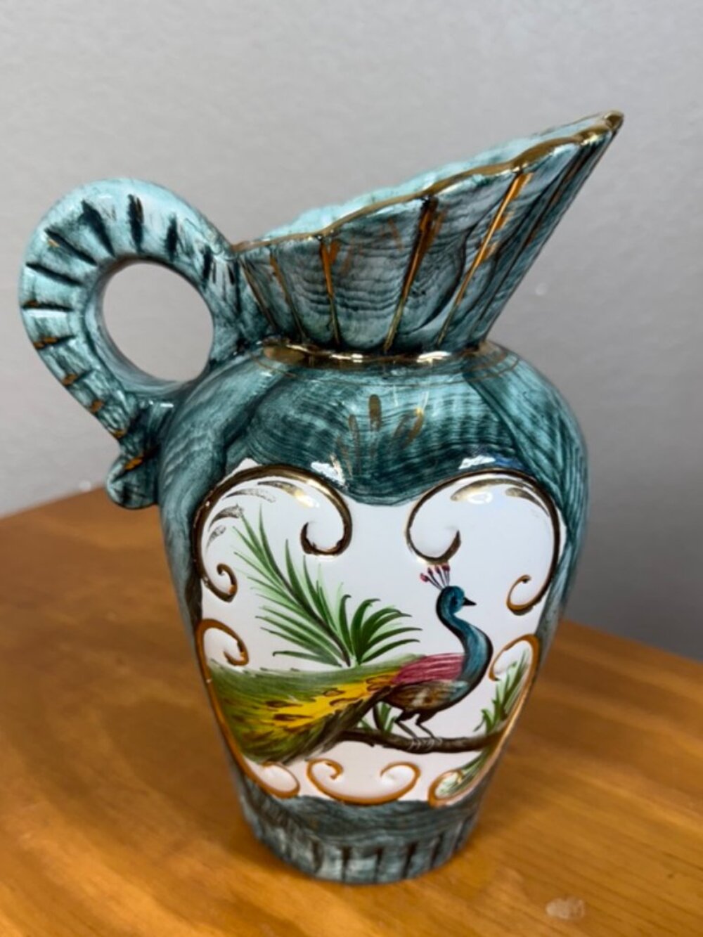 Belgium Peacock Vase